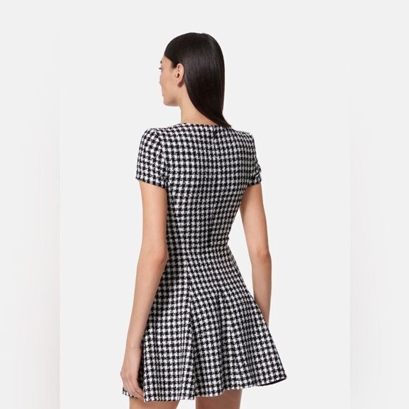 Versace Houndstooth Tweed Mini Dress size 48/us size 12 - Picture 2 of 16